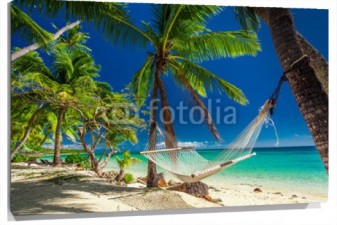 Lienzo Playa palmeras